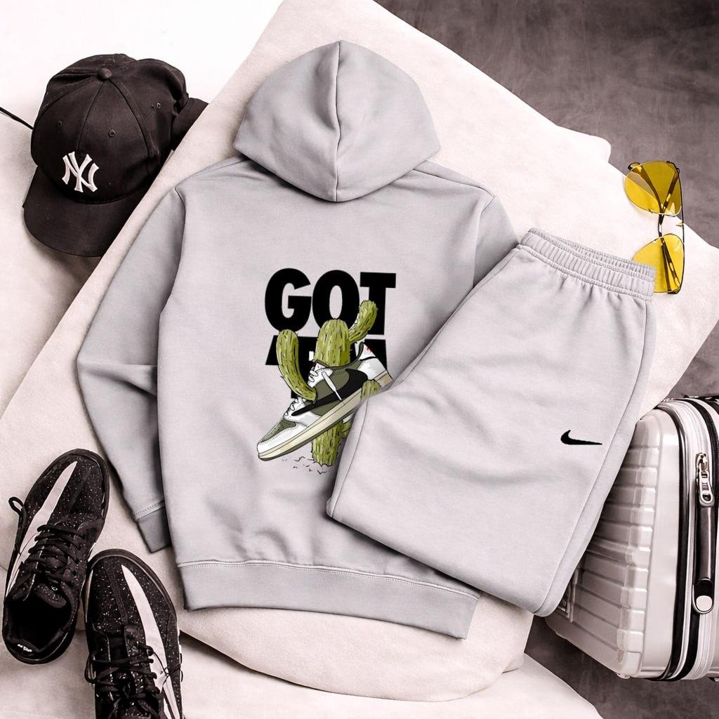 Весняний комплект Nike хлопковый универсальный и базовый на каждый день костюм