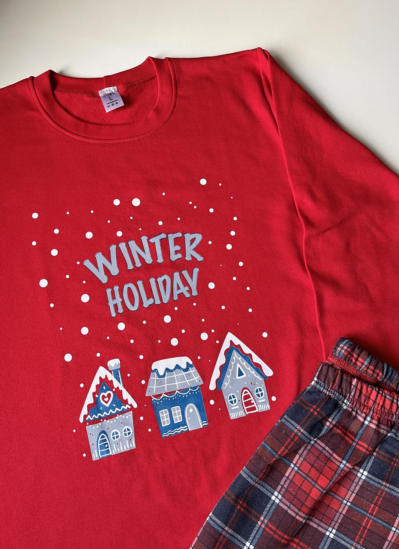 Новорічна тепла жіноча піжама COSY з начосом "Winter Holiday" - фото 5